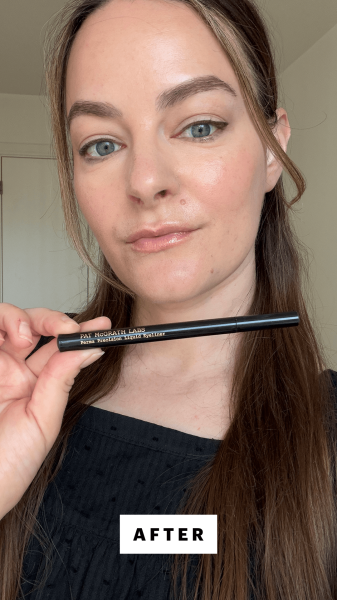 A selfie of content director Sophie Panych after applying the Pat McGrath Labs Perma Precision Liquid Eyeliner